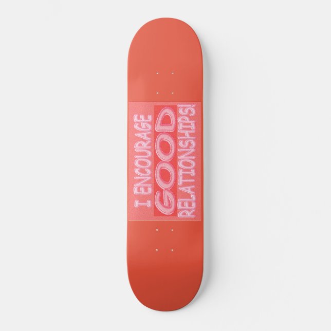 Skate Bela expressão Design BOM RELACIONAMENTO". Comprar (Frente)