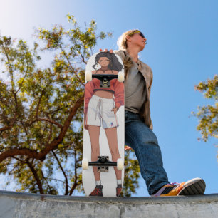 Skate Bela Menina Esporte Anime