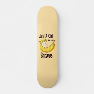 Skate Bela Menina Que Ama Fruta De Bananas