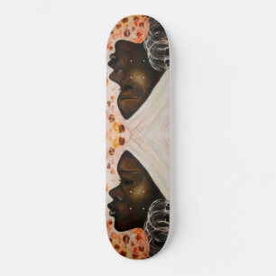 Skate Beleza Africana - Pintura em Watercolor - Arte