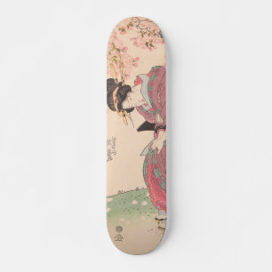 Skate Beleza sob Cherry Blossoms Vintage Ukiyo-e