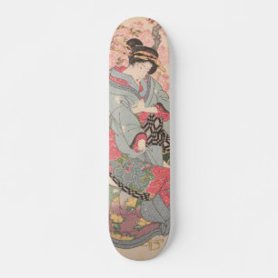 Skate Beleza sob Cherry Blossoms Vintage Ukiyo-e