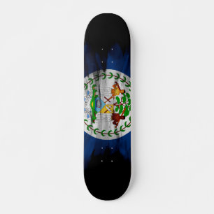 Skate Belize flag brush, traço, bandeira nacional