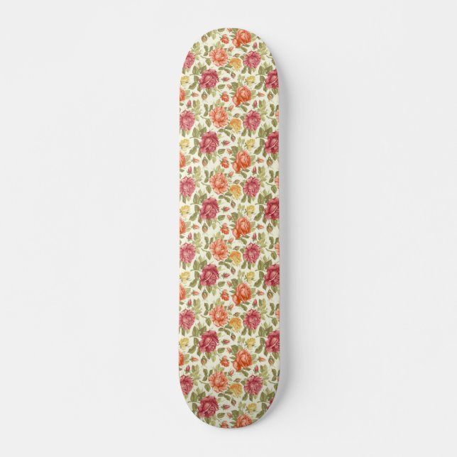 Skate Belo sketboard de Abstrato Floral (Frente)