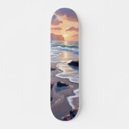 Skate Big Sur, Pintura Artística Costeira da Califórnia