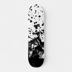 Skate Black and White Abstract Liquid Design