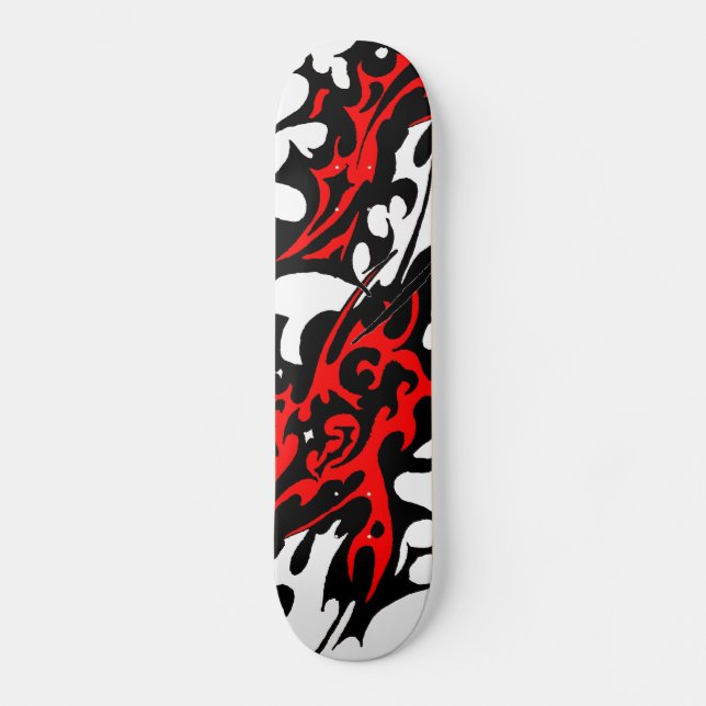 Skate Blades de tatuagem tribal (vermelho e preto) (Frente)