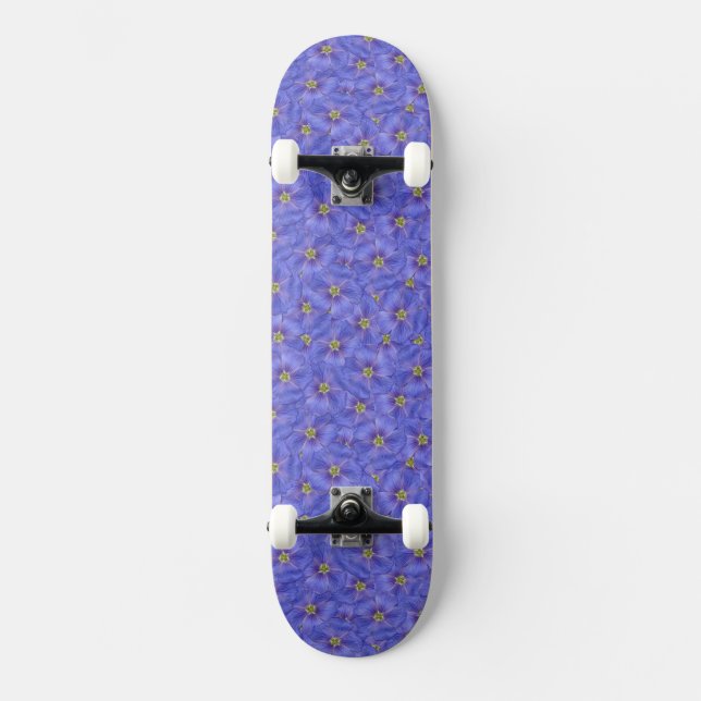 Skate Blue Flax Seamless Pattern (Frente)