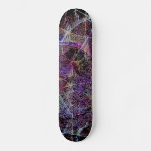 Skate Board com Design Abstrato Roxo