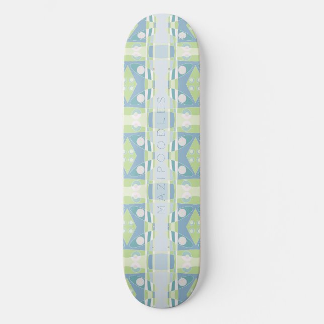 Skate Bohemian Chintz 20 Pastel Verde Azul Rosa (Frente)