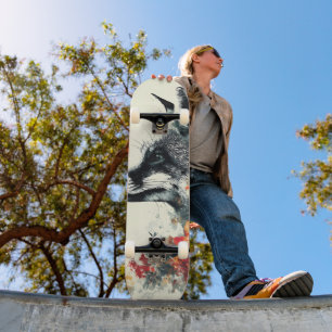 Skate Boho Floral Fox Willife Nature
