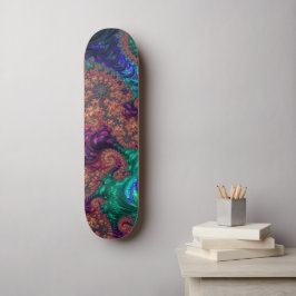 Skate Boho Groovy Colorful Jewel Tone Fractal