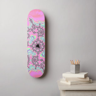 Skate Boho Hippie Unicórnio Pastel Mandelbrot Fractal