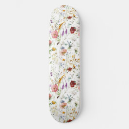 Skate Boho Wildflower Watercolor Spring  Flower