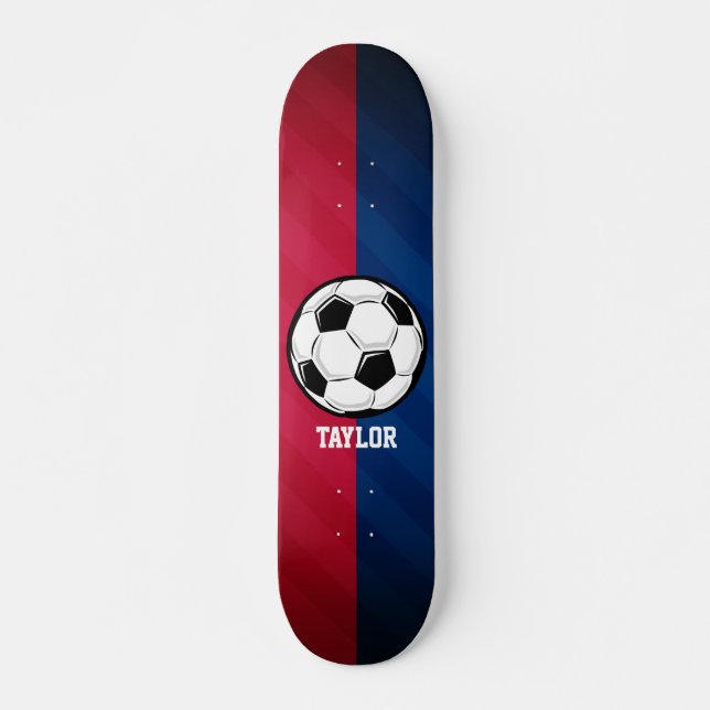 Skate Bola de futebol; Vermelho, Branco e Azul (Frente)