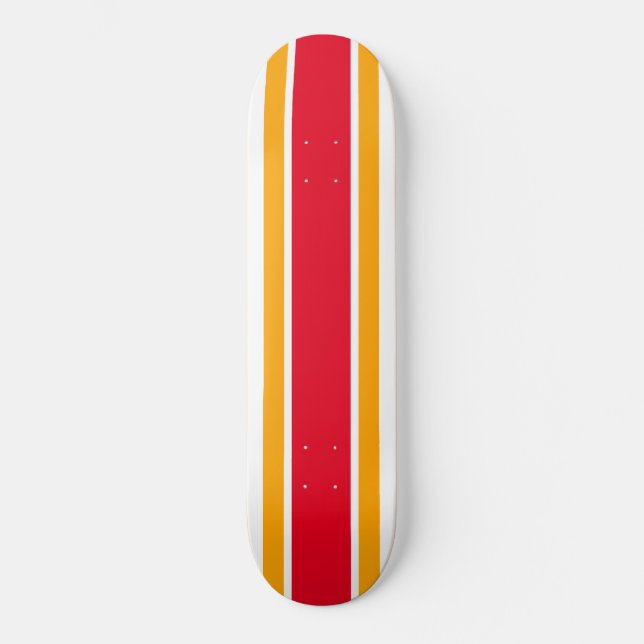 Skate Bold Bright Red Yellow Racing On White (Frente)