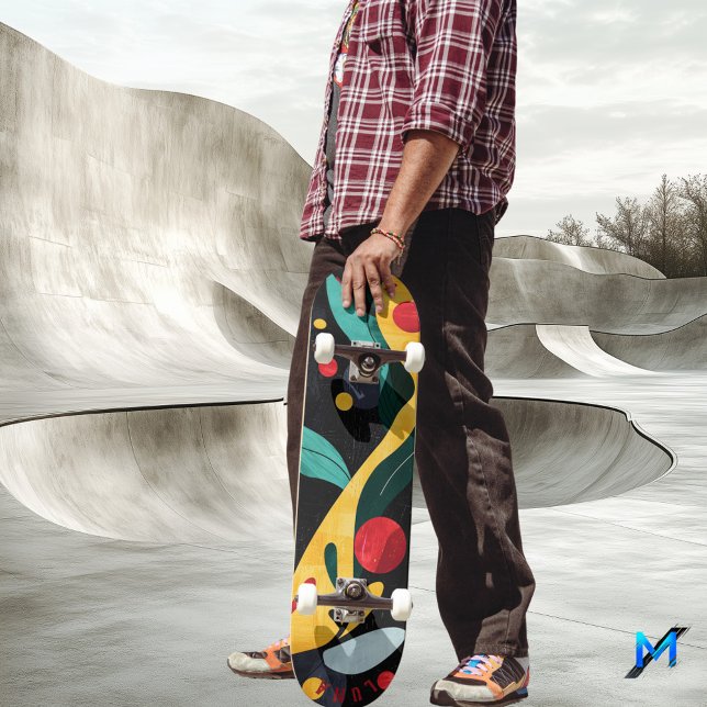 Skate Bold Organic Flow - Minimalista Abstrato Moderno (Criador carregado)