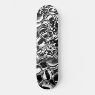 Skate Bolhas de prata com tom de vidro ou metal