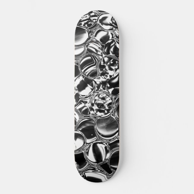 Skate Bolhas de prata com tom de vidro ou metal  (Frente)