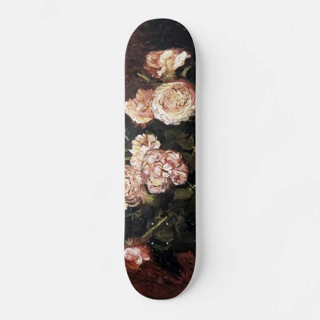 Skate Boliche com Peonies e Rosas - Gogh (Frente)