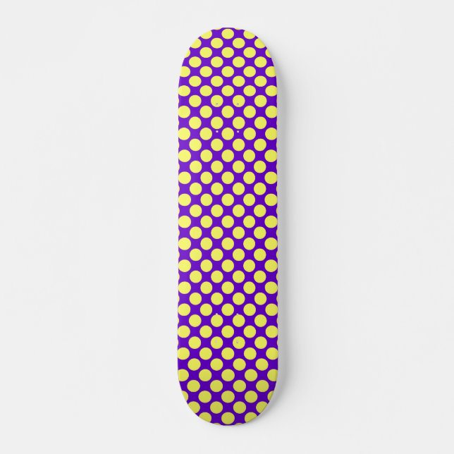 Skate Bolinhas amarelas com STaylor de fundo roxo (Frente)