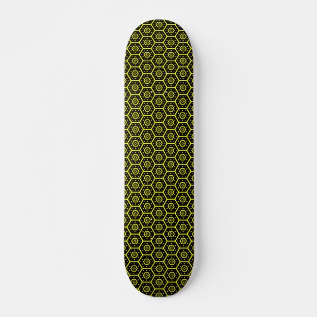 Skate Bolo de mel - Preto e Amarelo (Frente)