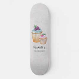 Skate Bolos E Frutas De Aquarela