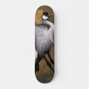 Skate Bonita Cinza Crowned Crane - Arte de Pintura Migra