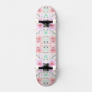 Skate Bonito floral azteca pastel colorido