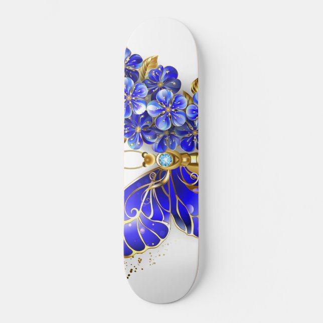 Skate Borboleta Flor Sapphire (Frente)