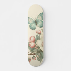 Skate Borboleta floral/primavera com estilos de safena