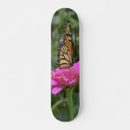 Skate Borboleta Monarca numa Flor Zinina Rosa Bonito