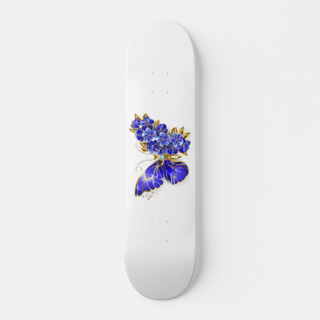 Skate Borboleta Safira Flor (Frente)