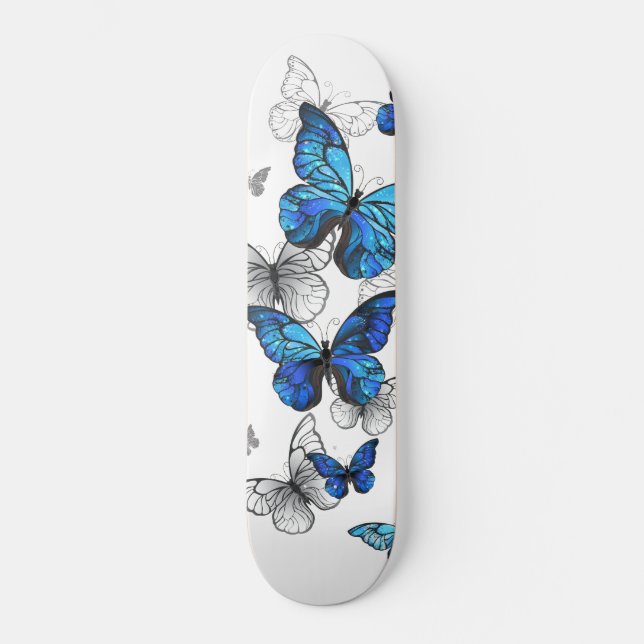 Skate Borboletas Azuis Voadoras Morpho (Frente)