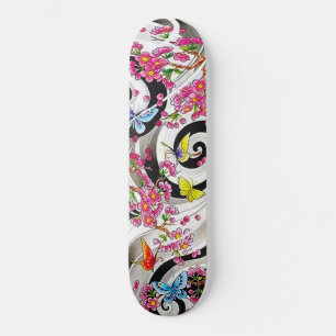 Skate Borboletas Coloridas legal Flores de Cabeça