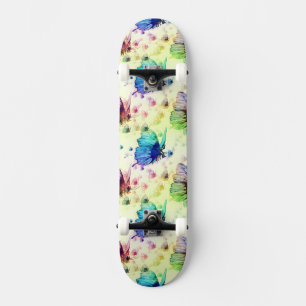 Skate Borboletas de Aquarela