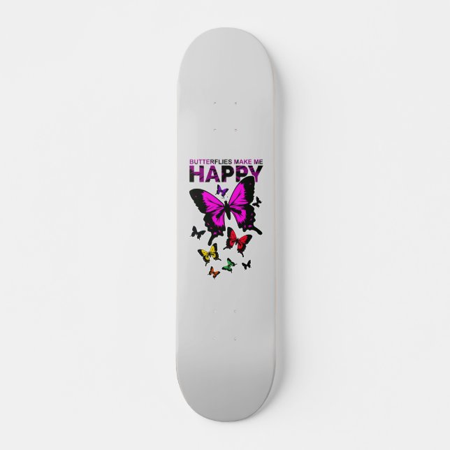 Skate Borboletas Me Fazem Feliz (Frente)