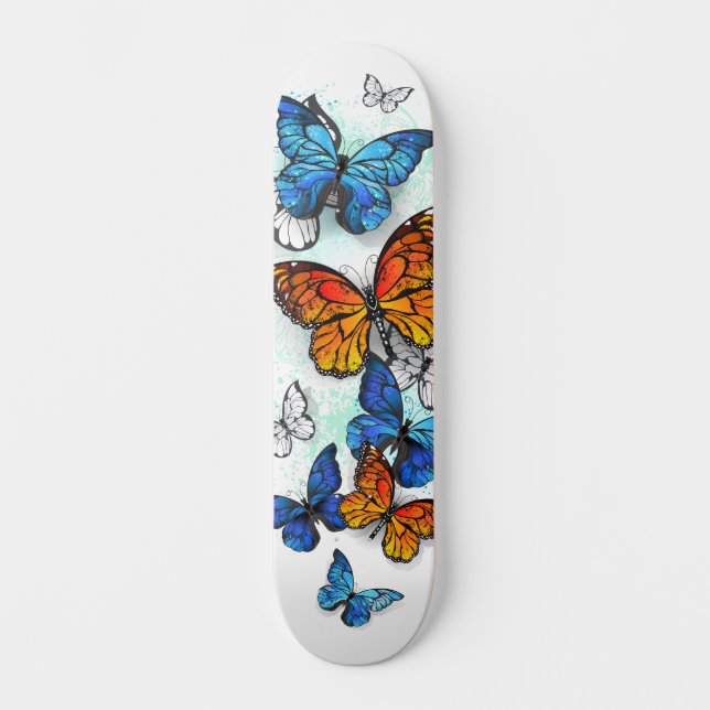 Skate Borboletas voadoras Morpho e Monarca (Frente)