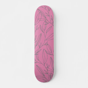 Skate Botânica rosa e verde
