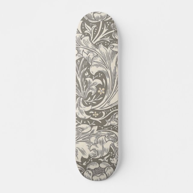 Skate Botão de Solteiro damasco antigo William Morris (Frente)