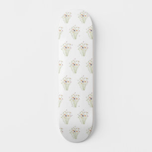 Skate Bouquet de aquarela de flores silvestres