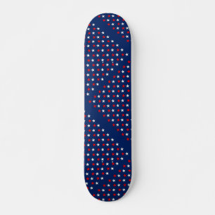 skate branco-vermelho-estrela/azul