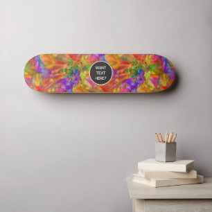Skate Bright Colors Paint Explosion - Optional Text