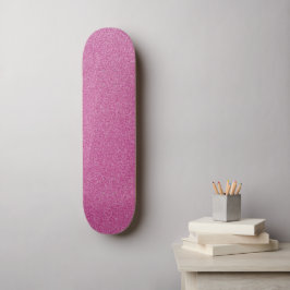 Skate Brilhante Rosa, Esbranquiçado, Fundo Brilhante