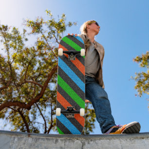 Skate Brilho alaranjado, azul, verde, preto STaylor