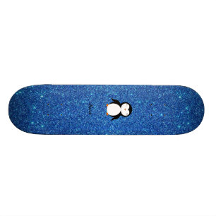 Skate Brilho azul personalizado do pinguim conhecido