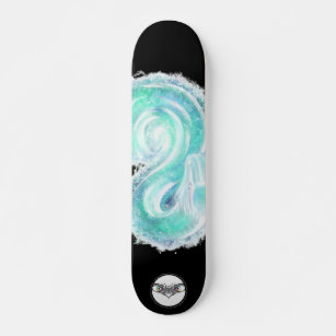 Skate design de maçã com cobra