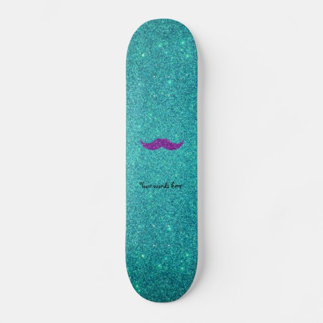 Skate Brilho roxo de turquesa do bigode do brilho (Frente)