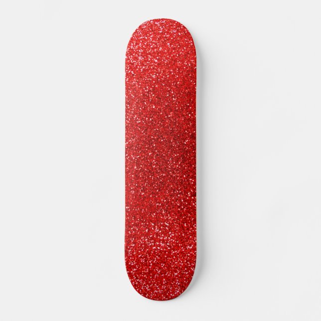 Skate Brilho vermelho de néon (Frente)