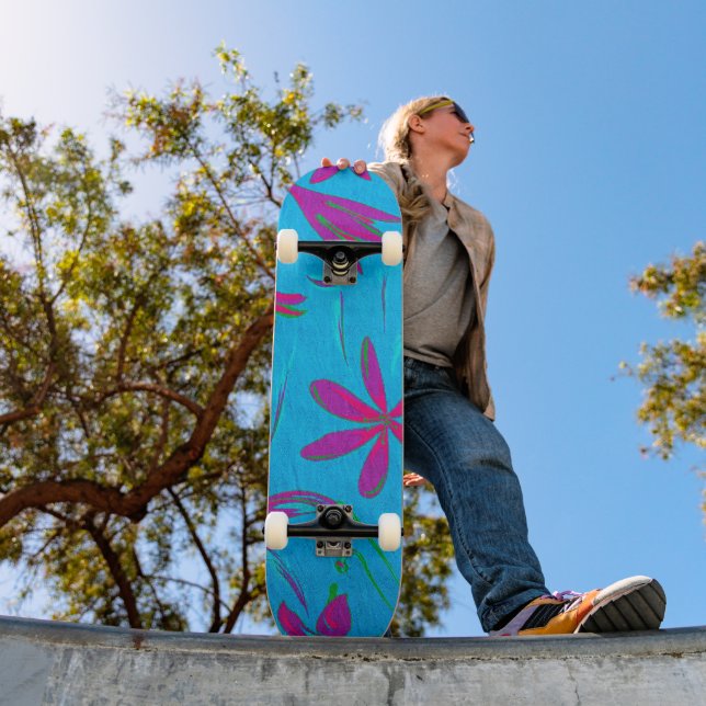 Skate Brisa Flor de Turquesa (Ao ar livre 1)